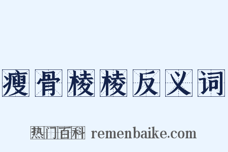 瘦骨棱棱反义词是什么意思的图片